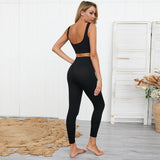 C-02 Seamless 2 Piece Padded Bra Leggings Set for Women by Wolph