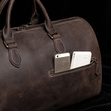 The Edler Retro Cowhide Shoulder Duffel Travel Bag by Wolph