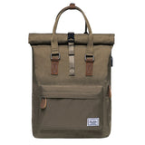 Edler Canvas Rolltop Travel Rucksack by Wolph