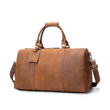 Otto Vintage-style Leather Weekender Duffel Bag by Wolph